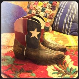 Texas flag Roper boots